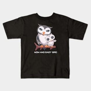 MOM AND BABY BIRD Kids T-Shirt